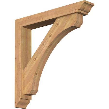Ekena Millwork Legacy Traditional Smooth Bracket w/ Offset Brace, Western Red Cedar, 5 1/2"W x 34"D x 34"H BKT0604X34X34LEC01SWR